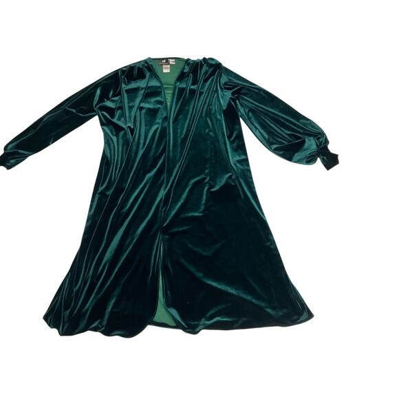 Alexander King For Deadly is the Female Vintage inspired Green Velvet Gown Dress - Picture 1 of 7
